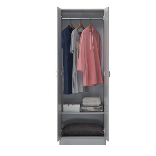 Essentials 2 Door Wardrobe Grey | TAD511 | 